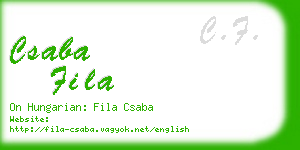csaba fila business card